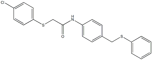 2-[(4-chlorophenyl)sulfanyl]-N-{4-[(phenylsulfanyl)methyl]phenyl}acetamide,431985-42-1,结构式