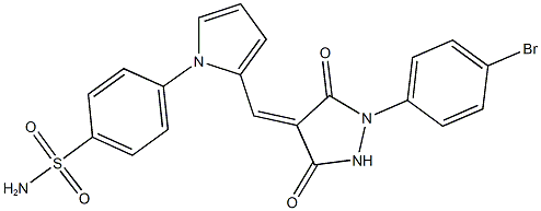 4-(2-{[1-(4-bromophenyl)-3,5-dioxo-4-pyrazolidinylidene]methyl}-1H-pyrrol-1-yl)benzenesulfonamide|