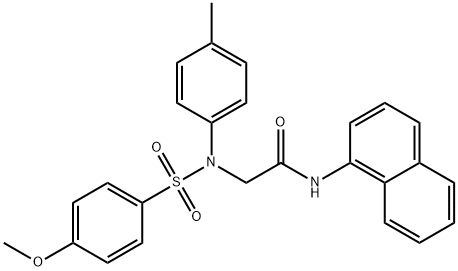 2-{[(4-methoxyphenyl)sulfonyl]-4-methylanilino}-N-(1-naphthyl)acetamide Structure