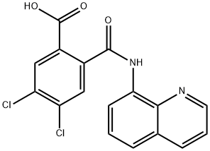 4,5-dichloro-2-[(8-quinolinylamino)carbonyl]benzoic acid Struktur