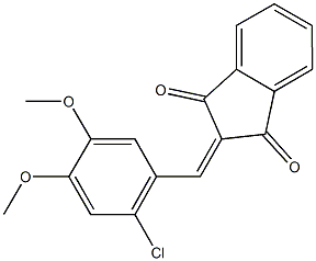 2-(2-chloro-4,5-dimethoxybenzylidene)-1H-indene-1,3(2H)-dione,431997-44-3,结构式
