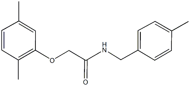 2-(2,5-dimethylphenoxy)-N-(4-methylbenzyl)acetamide,431999-00-7,结构式