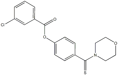 4-(4-morpholinylcarbothioyl)phenyl 3-chlorobenzoate Structure