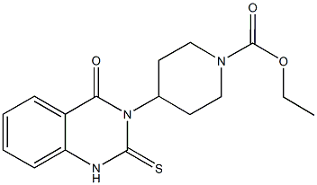 ethyl 4-(4-oxo-2-thioxo-1,4-dihydro-3(2H)-quinazolinyl)-1-piperidinecarboxylate,432002-60-3,结构式