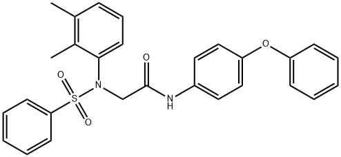 2-[2,3-dimethyl(phenylsulfonyl)anilino]-N-(4-phenoxyphenyl)acetamide,432004-11-0,结构式