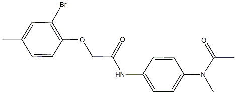 N-{4-[acetyl(methyl)amino]phenyl}-2-(2-bromo-4-methylphenoxy)acetamide Structure