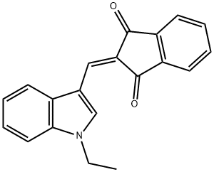 2-[(1-ethyl-1H-indol-3-yl)methylene]-1H-indene-1,3(2H)-dione,432006-37-6,结构式