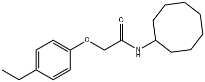 N-cyclooctyl-2-(4-ethylphenoxy)acetamide Structure