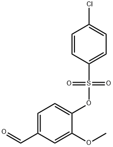 4-formyl-2-methoxyphenyl 4-chlorobenzenesulfonate Struktur