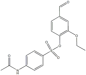 2-ethoxy-4-formylphenyl 4-(acetylamino)benzenesulfonate Structure