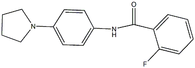 2-fluoro-N-[4-(1-pyrrolidinyl)phenyl]benzamide,432011-21-7,结构式