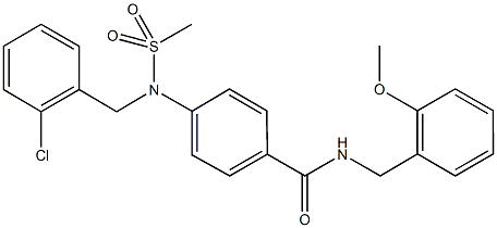 4-[(2-chlorobenzyl)(methylsulfonyl)amino]-N-(2-methoxybenzyl)benzamide|