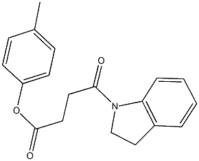 4-methylphenyl 4-(2,3-dihydro-1H-indol-1-yl)-4-oxobutanoate Struktur
