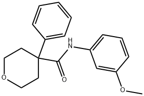 N-(3-methoxyphenyl)-4-phenyltetrahydro-2H-pyran-4-carboxamide 结构式