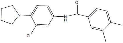 N-[3-chloro-4-(1-pyrrolidinyl)phenyl]-3,4-dimethylbenzamide Structure