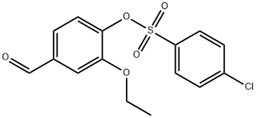 2-ethoxy-4-formylphenyl 4-chlorobenzenesulfonate Structure