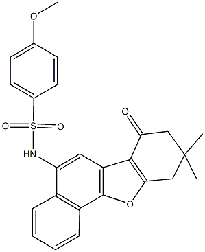 N-(9,9-dimethyl-7-oxo-7,8,9,10-tetrahydronaphtho[1,2-b][1]benzofuran-5-yl)-4-methoxybenzenesulfonamide Structure