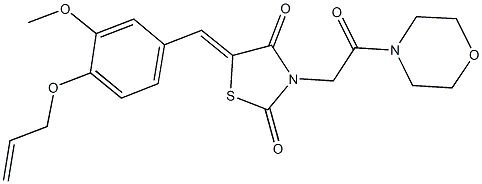 5-[4-(allyloxy)-3-methoxybenzylidene]-3-[2-(4-morpholinyl)-2-oxoethyl]-1,3-thiazolidine-2,4-dione Struktur