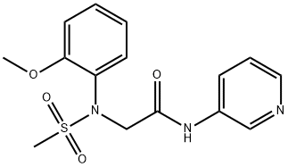 2-[2-methoxy(methylsulfonyl)anilino]-N-(3-pyridinyl)acetamide,432015-60-6,结构式