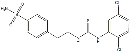 4-(2-{[(2,5-dichloroanilino)carbothioyl]amino}ethyl)benzenesulfonamide Struktur