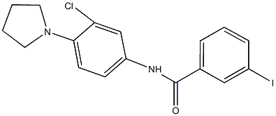 N-[3-chloro-4-(1-pyrrolidinyl)phenyl]-3-iodobenzamide Struktur