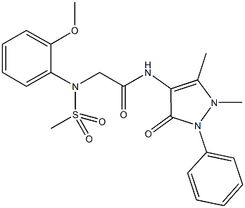 432020-24-1 N-(1,5-dimethyl-3-oxo-2-phenyl-2,3-dihydro-1H-pyrazol-4-yl)-2-[2-methoxy(methylsulfonyl)anilino]acetamide