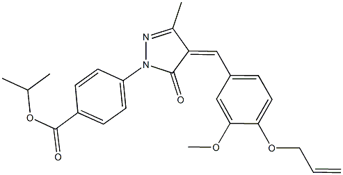 isopropyl 4-{4-[4-(allyloxy)-3-methoxybenzylidene]-3-methyl-5-oxo-4,5-dihydro-1H-pyrazol-1-yl}benzoate Structure