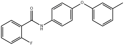 2-fluoro-N-[4-(3-methylphenoxy)phenyl]benzamide Struktur