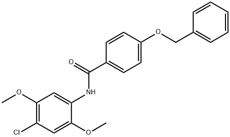 4-(benzyloxy)-N-(4-chloro-2,5-dimethoxyphenyl)benzamide 化学構造式