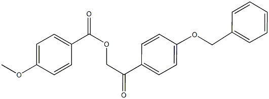 2-[4-(benzyloxy)phenyl]-2-oxoethyl 4-methoxybenzoate 化学構造式