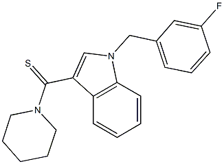 1-(3-fluorobenzyl)-3-(1-piperidinylcarbothioyl)-1H-indole Struktur