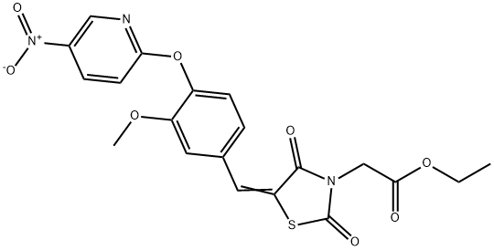 432495-87-9 ethyl {5-[4-({5-nitro-2-pyridinyl}oxy)-3-methoxybenzylidene]-2,4-dioxo-1,3-thiazolidin-3-yl}acetate