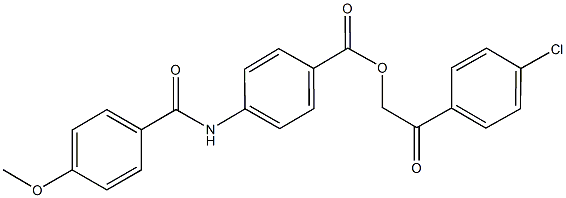 2-(4-chlorophenyl)-2-oxoethyl 4-[(4-methoxybenzoyl)amino]benzoate,432495-94-8,结构式