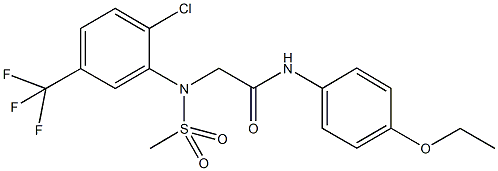 2-[2-chloro(methylsulfonyl)-5-(trifluoromethyl)anilino]-N-(4-ethoxyphenyl)acetamide 结构式