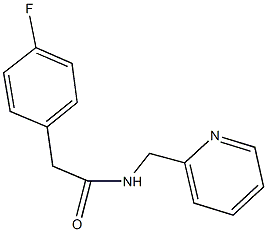 2-(4-fluorophenyl)-N-(2-pyridinylmethyl)acetamide 结构式