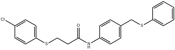 432500-49-7 3-[(4-chlorophenyl)sulfanyl]-N-{4-[(phenylsulfanyl)methyl]phenyl}propanamide