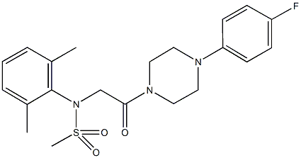 N-(2,6-dimethylphenyl)-N-{2-[4-(4-fluorophenyl)-1-piperazinyl]-2-oxoethyl}methanesulfonamide Structure