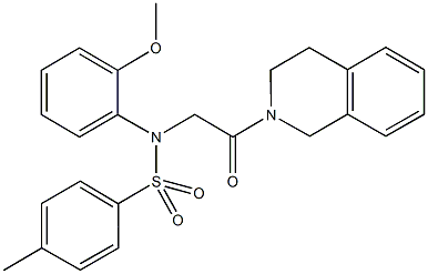 N-[2-(3,4-dihydroisoquinolin-2(1H)-yl)-2-oxoethyl]-N-(2-methoxyphenyl)-4-methylbenzenesulfonamide Structure