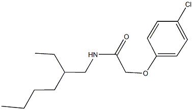 2-(4-chlorophenoxy)-N-(2-ethylhexyl)acetamide,432511-50-7,结构式