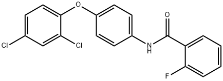 N-[4-(2,4-dichlorophenoxy)phenyl]-2-fluorobenzamide Struktur