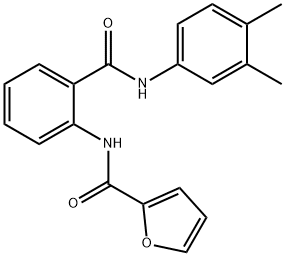 N-{2-[(3,4-dimethylanilino)carbonyl]phenyl}-2-furamide,432513-20-7,结构式