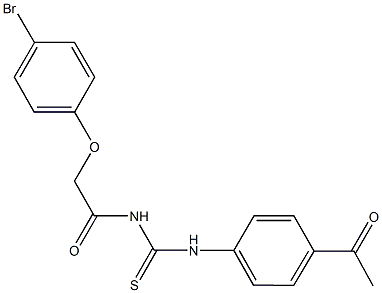 N-(4-acetylphenyl)-N'-[(4-bromophenoxy)acetyl]thiourea,432514-81-3,结构式