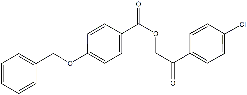 2-(4-chlorophenyl)-2-oxoethyl 4-(benzyloxy)benzoate 化学構造式