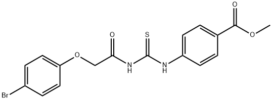 methyl 4-[({[(4-bromophenoxy)acetyl]amino}carbothioyl)amino]benzoate Structure