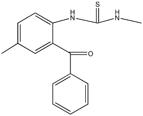 N-(2-benzoyl-4-methylphenyl)-N'-methylthiourea Struktur