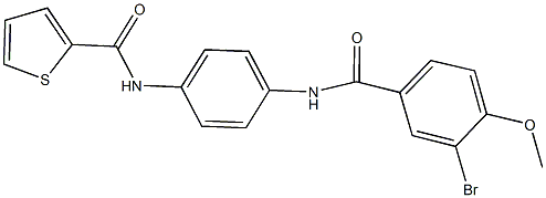 N-{4-[(3-bromo-4-methoxybenzoyl)amino]phenyl}-2-thiophenecarboxamide 结构式