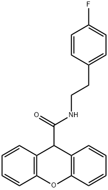 N-[2-(4-fluorophenyl)ethyl]-9H-xanthene-9-carboxamide Struktur