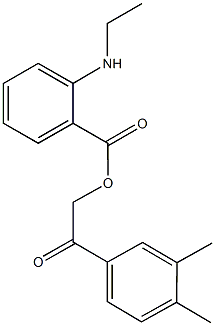 2-(3,4-dimethylphenyl)-2-oxoethyl 2-(ethylamino)benzoate Structure