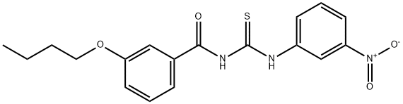 N-(3-butoxybenzoyl)-N'-{3-nitrophenyl}thiourea Structure