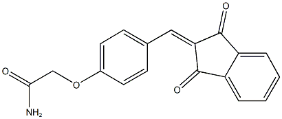 2-{4-[(1,3-dioxo-1,3-dihydro-2H-inden-2-ylidene)methyl]phenoxy}acetamide Structure